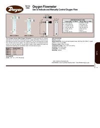 Thumbnail of document Data Sheet - OMA - Oxygen Flowmeter